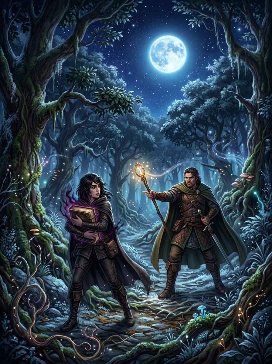 Portada del relato Susurros de Medianoche en el Bosque de Ysara